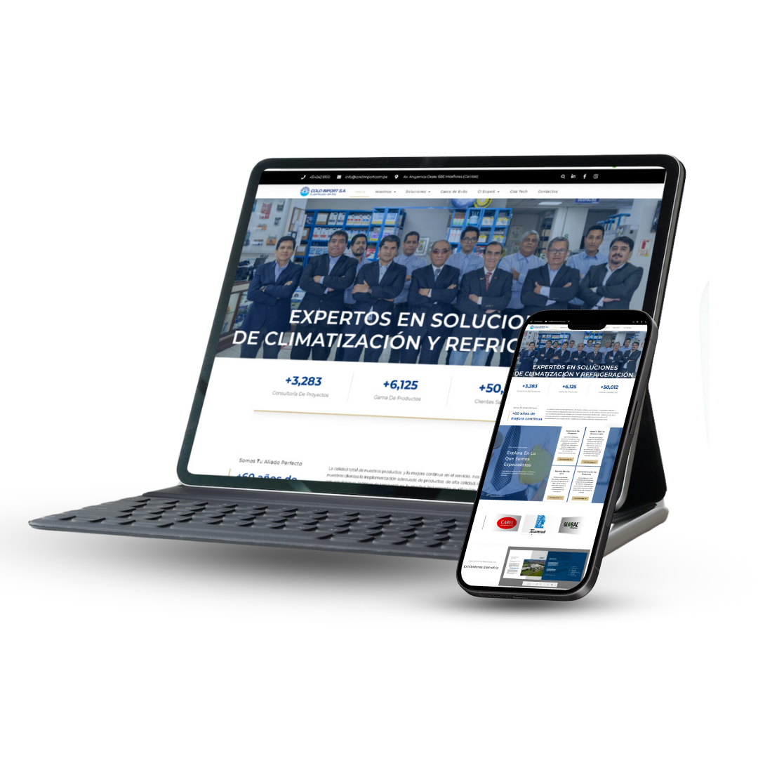 Diseño de Pagina Web para Aire Acondicionado Refrigeracion y Suministros HVAC